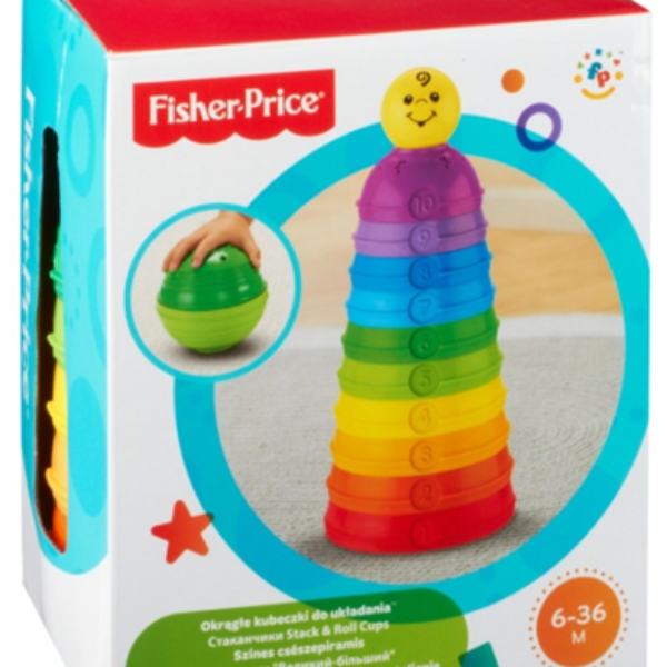 FISHER PRICE STACK AND ROLL CUPS SET