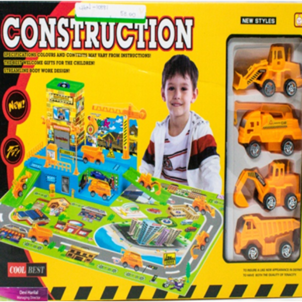 CONSTRUCTION TOYS W MAT