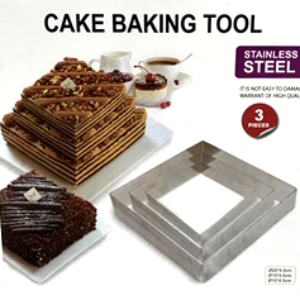 3 PCS CAKE SQUARE CAKE MOLDS