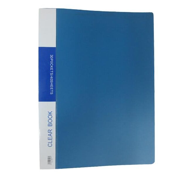 A4 FOLDER WITH 30 PROTECTOR SHEETS ASSR COLOURS, 48*30CM