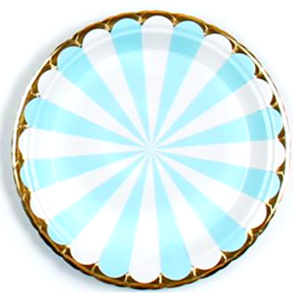 10PCS PAPER PLATES ASSR COLOURS