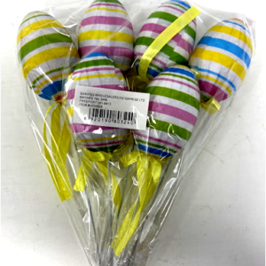 2.4'' STRIPED EASTER EGG, (6PCS),20CM