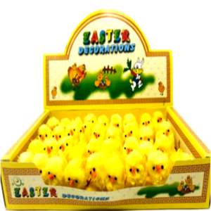 36PCS 4CM EASTER CHICKEN DECORATION,22.5*13CM