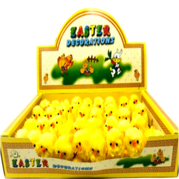 36PCS 4CM EASTER CHICKEN DECORATION,22.5*13CM