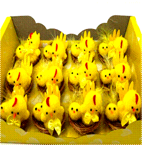 EASTER CHICKS IN NEST (12PCS) DISPLAY,26*17.3*5.7CM