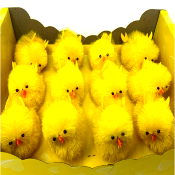 5CM EASTER CHICKS (12PCS), 25*17*7CM