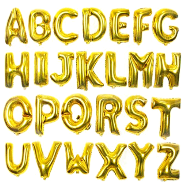 32" GOLD FOIL BALLOONS LETTERS (A-Z)