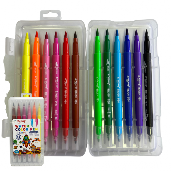 MARKERS 12 PC DOUBLE- SIDED