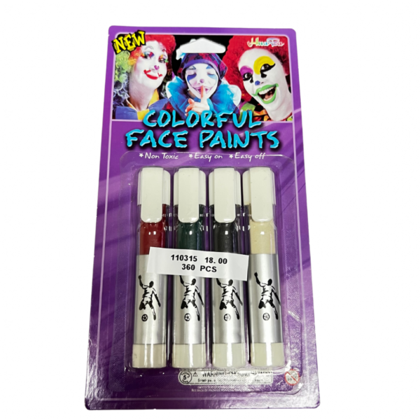 COLOURFUL FACE PAINTING 4PCS