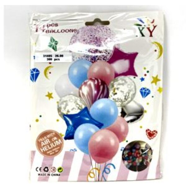 14 PCS BALLOON SET, 21*17CM