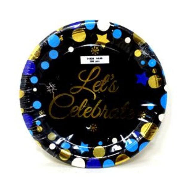 LET'S CELEBRATE PARTY PLATE, 23CM