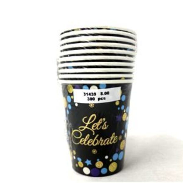 10PCs LETS CELEBRATE PARTY CUP,9CM