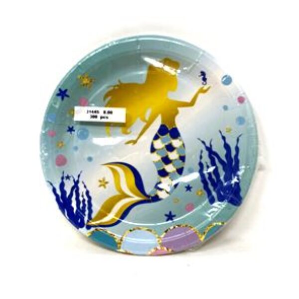 7'' MERMAID PARTY PLATE, 18CM