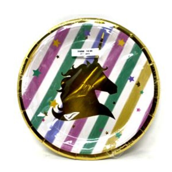 9'' UNICORN PARTY PLATE, 23CM