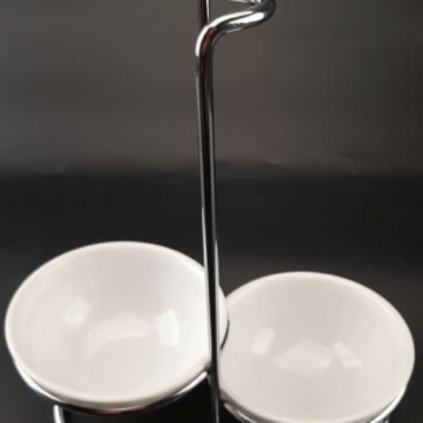 2 SERVING BOWL AND HOLDER SET