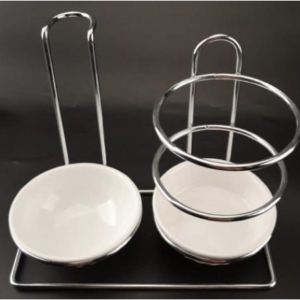 SERVING BOWL AND HOLDER SET