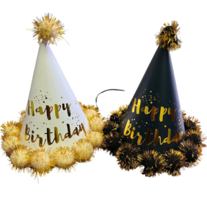 GOLD HAPPY BIRTHDAY HATS