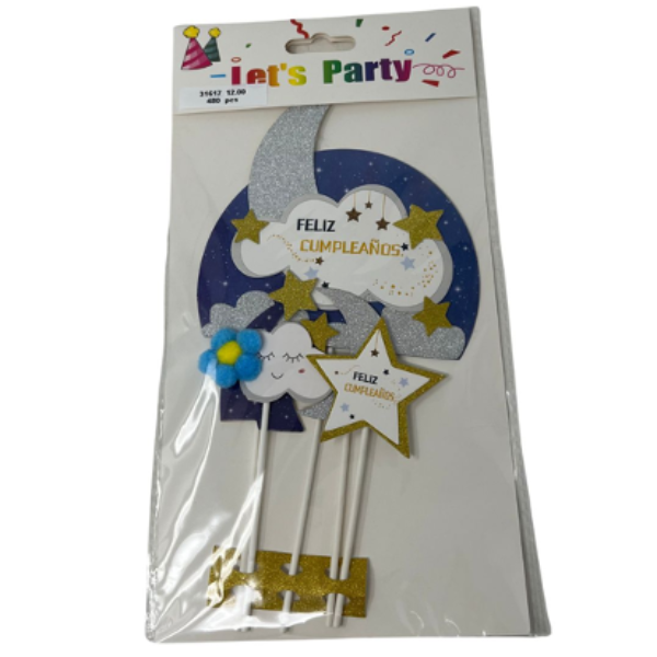 MOON & STARS CAKE TOPPER