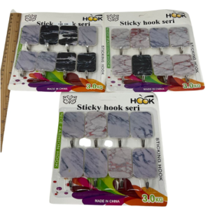 8PC ADHESIVE HOOK SET