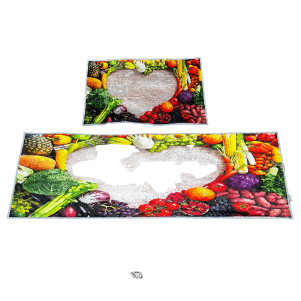 2 PCS NUTRITIOUS KITCHEN MAT SET