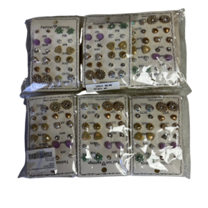 12 PAIRS ASSORTED EARRINGS