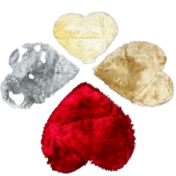 BIG HEART SHAPED FAUX RUG