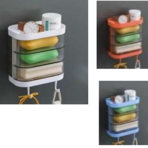 WALL-MOUNTED SOAP HOLDER ADHESIVE INCLUDED