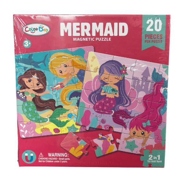 MAGNETIC TRI-FOLD MERMAID PUZZLE