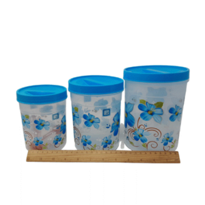 3PCS STORAGE CONTAINER W SPOONS (ASR COLORS)