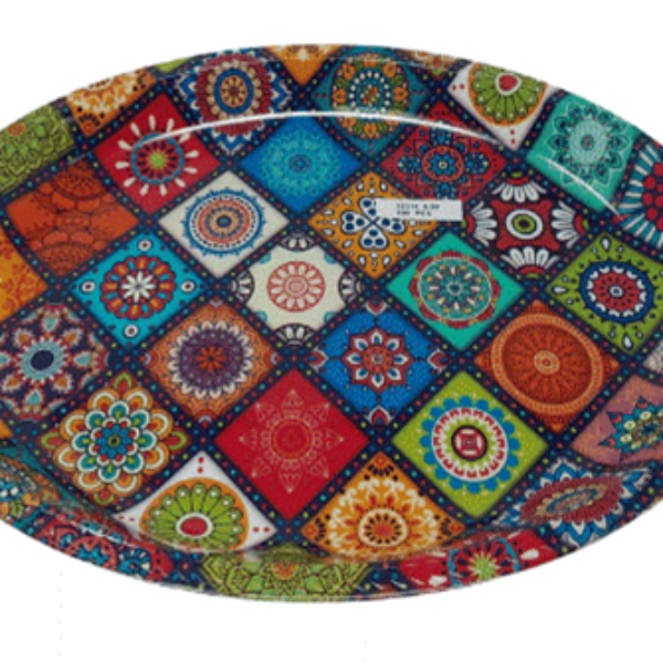 OVAL SHAPED PLASTIC TRAY (ASR PATTERNS)