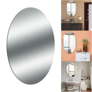 ACRYLIC OVAL SHAPED MIRROR WALL ADHESIVE