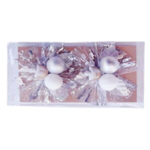 2 PCS SILVER CHRISTMAS DECORATION