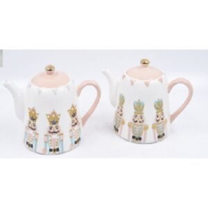 1 PC NUTCRACKER THEMED CERAMIC TEAPOT