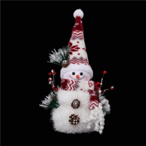 DECORATED SNOWMAN W BATTERY