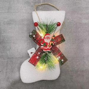 HANGING LIGHTING BOOT W SANTA