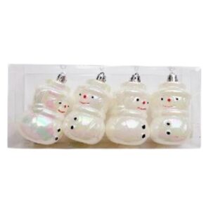 4 PCS HANGING PAINTED SNOWMAN