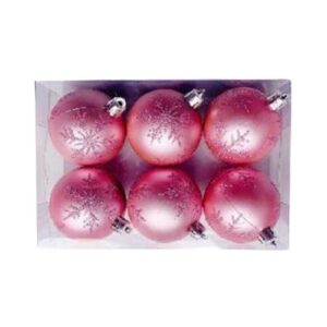 6 PCS PATTERNED CHRISTMAS BALLS