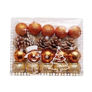 20 PCS MIXED BRONZE CHRISTMAS BALLS