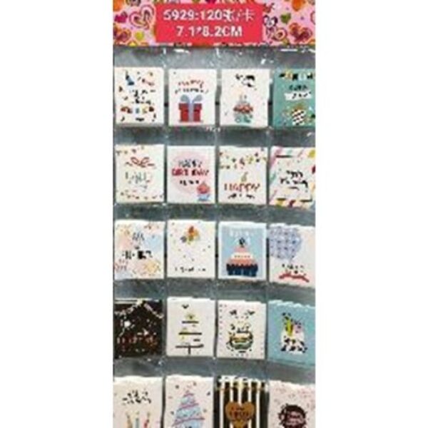 120 PCS BIRTHDAY THEMED CARDS