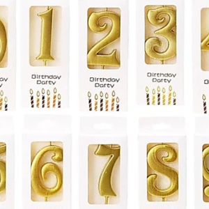 GOLD NUMBER CANDLES