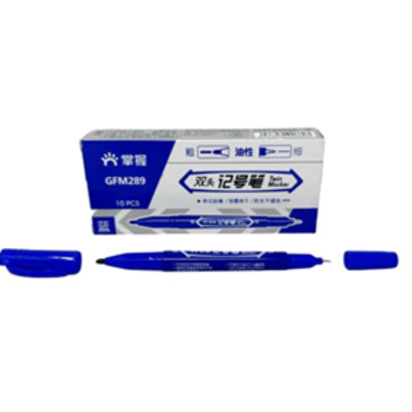 10PCS BLUE DUAL TIP OIL MARKERS