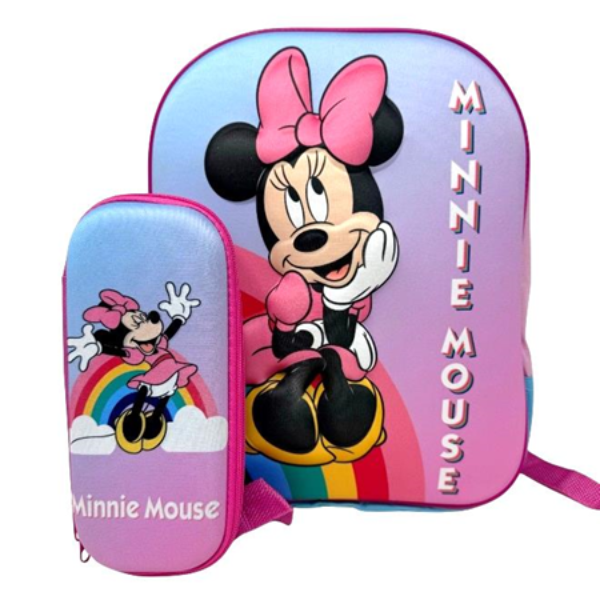 3D MINI MOUSE BACKPACK W PENCIL CASE