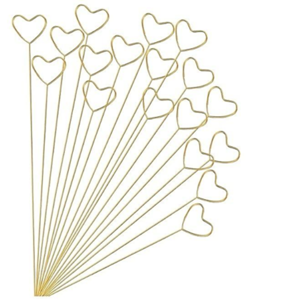 10 PCS GOLD FLORAL PICK