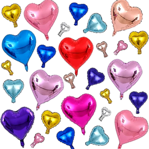 50PCS HEART SHAPE FOIL BALLOON