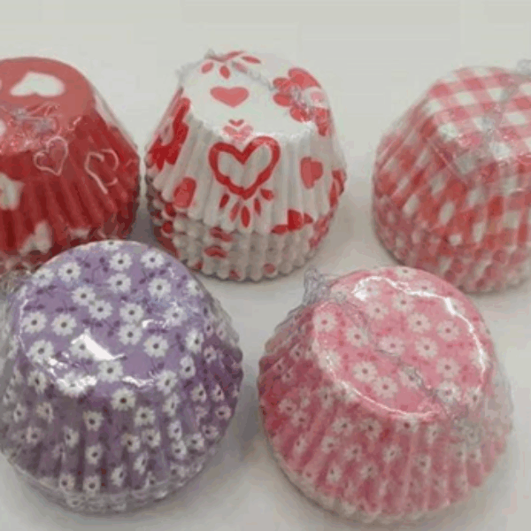 100PCS PATTERNED CUPCAKE LINERS