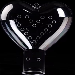 CLEAR HEART SHAPE ROSE HOLDER