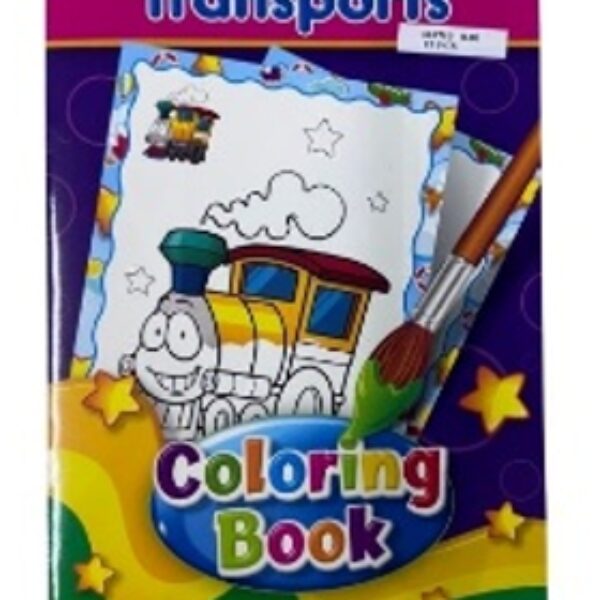 TRANSPORT COLORING BOOK 24 PAGES