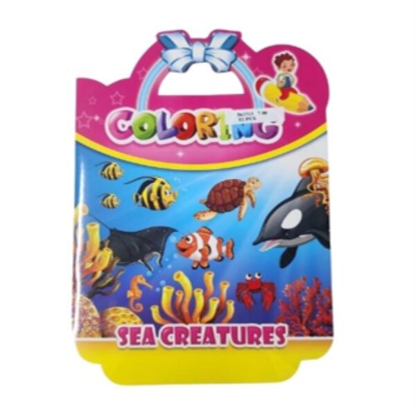 SEA CREATURES COLORING BOOK - 6 PAGE