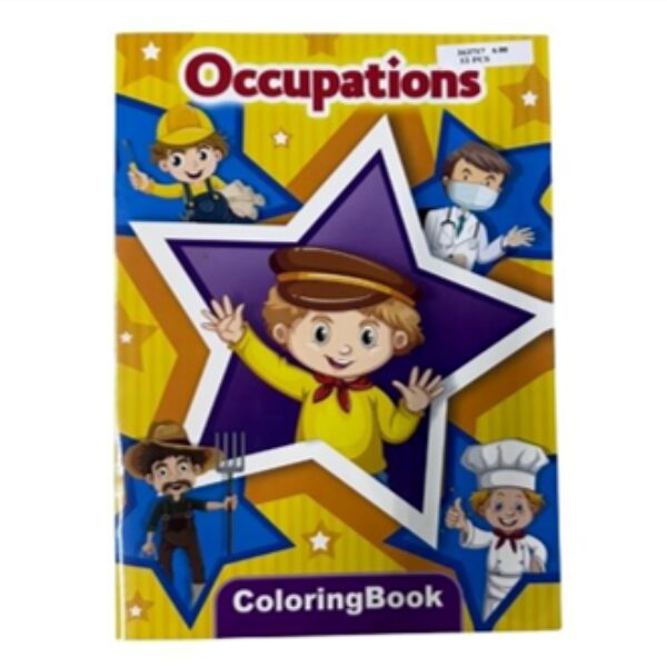 OCCUPATIONS COLORING BOOK 12 PAGES