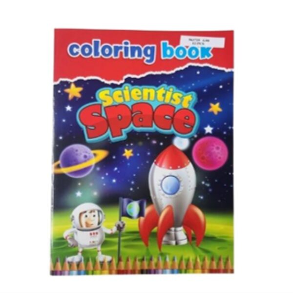 SCIENTIST SPACE COLORING BOOK 16 PAGES